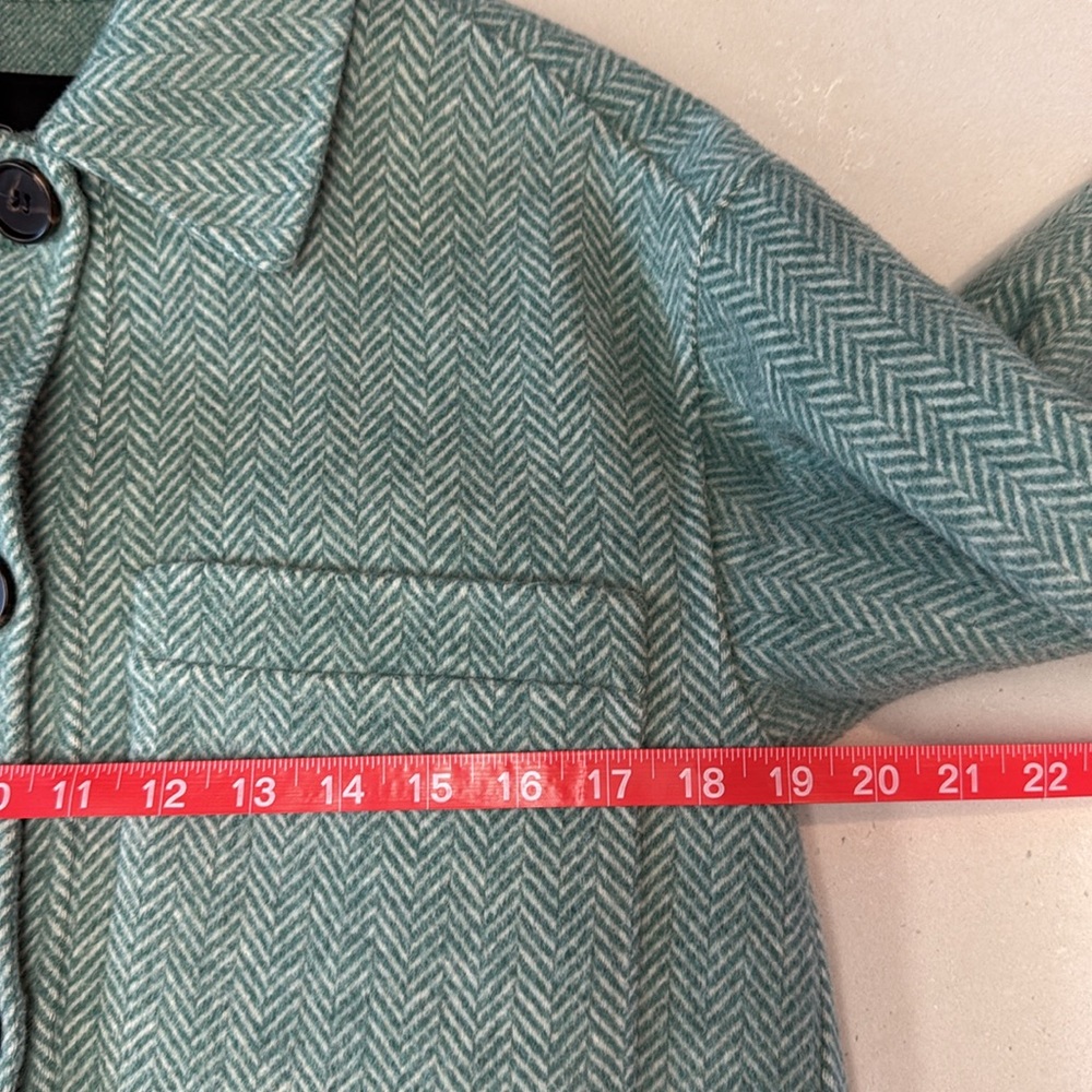 RAILS Connie Shirt Jacket Wool Blend Herringbone Button Front - Picture 9 of 13